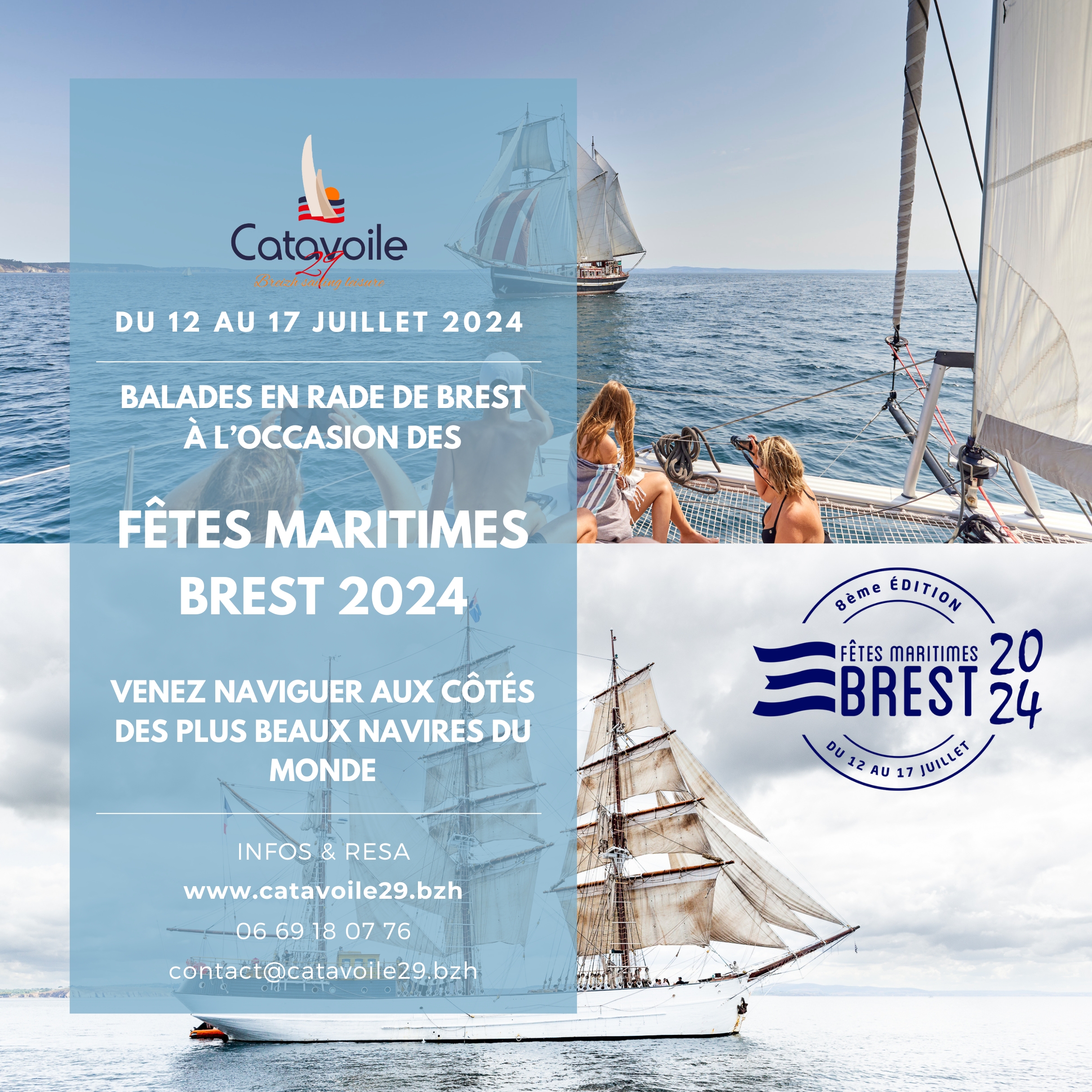 Fêtes Maritimes Brest 2024 Navigation catamaran Catavoile 29